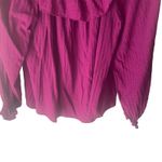 Knox Rose Knox Rose Women Medium Purple Balloon Long-Sleeve Ruffle Feminine Top Photo 3