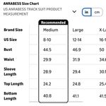 NWT ANRABESS 2 Piece Black Wide Leg Pant Sweatsuit in Size Medium Photo 4