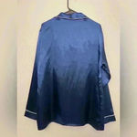 Yimanie Women’s Long Sleeve Sleepwear Soft Button Down‎ Pajamas Top Size L. Blue Size L Photo 3