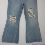 Free People NEW New Dawn Flare jeans in Victoria Blue button fly, 32 Photo 5