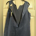 Charter Club Luxury Women's 100% Linen Shirt Dress Navy Blue Size 10 Petite NWT Photo 9