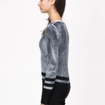 kokun. Overdye Stripe Fitted Crew Shirt Photo 6