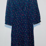 Marc by Marc Jacobs Women's Silk Multicolor Leaf Print V Neck Dress Size 2 Photo 0