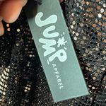 Jump NWT APPAREL Stretch Sequin Open Back Mini Dress in Espresso, Large Photo 7