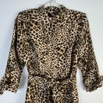 Calvin Klein  Animal Print Leopard Cheetah Shirt Dress 4 Brown Tan Photo 2