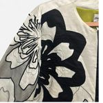 Chico’s Size 3 Floral Boho Chic Art to Wear Lagenlook Statement Jacket Black Photo 4