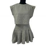 Free People Movement Gray Pleated Cotton Mini Skirt Set(Size Small) Photo 3