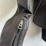 Lucky Brand Lucky‎ Brand Women’s Leather Shawl Collar Jacket Size XS Photo 6