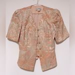 Vintage Karen miller New York short sleeve metallic floral blazer Pink Size M Photo 12