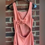 Wilfred Aritzia  Peach Tie Back Wide Leg Crop Jumpsuit Size 2 Photo 8