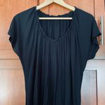 Talbots Knit Dress Scoop Neck Short Sleeve Lightweight Black Size Large Petite Photo 1