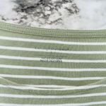 Christopher & Banks Short Sleeve Sweater Striped Green White Women L Photo 4