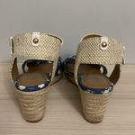 Coach  women’s blue floral denim wedge sandals size 7.5 Photo 3