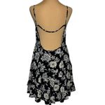 Brandy Melville  Jada Dress One Size Black Floral Mini Sundress Spaghetti Strap‎ Photo 2