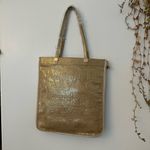 New. Mary Kay 50th Gold Expandable Zipper/Flash tote shopping bag Tan Photo 2