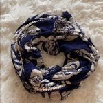 Aerie 👙  Infinity Scarf Floral Hawaiian Print with Pompom Embellishment One Size Photo 0