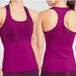 Athleta Vitality Rib Tank Racerback Pocket Velvet Plum Size Small Photo 2