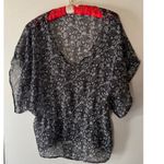 Apt. 9 Black Lace Overlay Blouse Women’s Size L – Sheer Semi-Sheer Top Photo 2