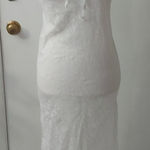 Love by Chesley White Floral Crochet Hooded Swimsuit Cover Up Vacation Boho Swim Photo 0