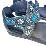 Alegria  Lucia Aqua Floral Strappy Flat Sandals- Women's‎ Size 37/7.5 Photo 3