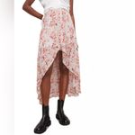 ALLSAINTS  Slvina Momo Asymmetrical Floral High-Low Skirt Size 12 Photo 2