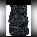 Free People  ride along faux leather Ruched Crop Tank. Size Small Photo 3