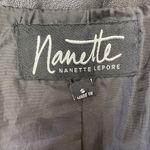 Nanette Lepore  Black Faux Leather Zip Up Cropped Moto Motorcycle Jacket S Photo 4