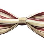 handmade 4in striped fabric bow hairclip Multi Photo 0
