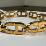 Christian Dior Vintage  CD Logo Gold Tone Bracelet Photo 0