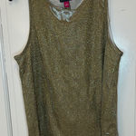 Vince Camuto Gold Metallic Thread Tank size L NWT Photo 0