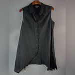 Norma Kamali  M Cotton Sleeveless Black Tunic Top Photo 7