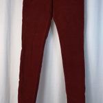 Dear John Gisele High Waisted Skinny Burgundy Velvet Velour Pants size 28 π Photo 7