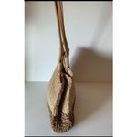 Beach coastal weaved shoulder bag brown and tan Photo 5