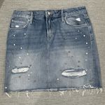 Mavi Jeans distressed Pearl Frieda denim mini skirt size large Photo 1