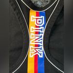 PINK - Victoria's Secret Victoria's Secret PINK Women’s Black Crew Neck Racerback Sports Bra Size Medium Photo 3