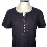 Kut From The Kloth Embroidered Lace Boho Tie String Front Short Sleeved Dress M Photo 4