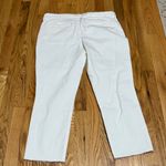 Frank & Eileen Wicklow White Raw Hem Pants | Size 10 Italian Stretch Cotton Photo 6