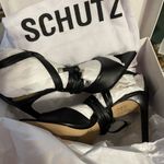 Schutz Bryce Leather Strappy Lace-Up Open Toe Sandals Black Size 9.5 New In Box Photo 4