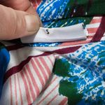 Francis + Benedict Blue & White Abstract Woven Wrap Mini Skirt Size Small Photo 5