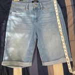 D. Jeans NWT  Women's Blue Stretchy Denim Bermuda Shorts Photo 6