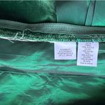 Vintage 80s Velvet and Taffeta Midi Party Dress in Emerald Green Size Medium Photo 7