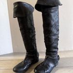 Geox Women's breathable low-heel knee High black boot size 37 Photo 2