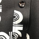 Vintage shirt dress made in California geometric black white long sleeve Size 10 Photo 10