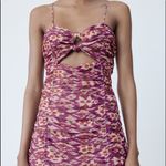 ZARA  Printed Draping Mini Dress NEW Photo 3