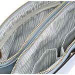 Women’s Light Blue Faux Leather Tassel Crossbody Purse handbag Photo 3