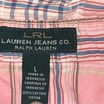 Lauren Jeans, LRL, Ralph Lauren pink plaid camp shirt, size large Photo 1