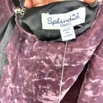 Splendid  Purple Black VNeck Crushed Velvet Cami Dress Photo 2