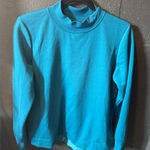 Nike  Dri-FIT Teal Long Sleeve Top With Zipper on Back Photo 0