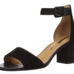 Clarks Deva Mae Black Suede Dress Sandal size 8 Photo 0