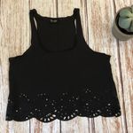 John Galt Black Cropped Tank Top Photo 1